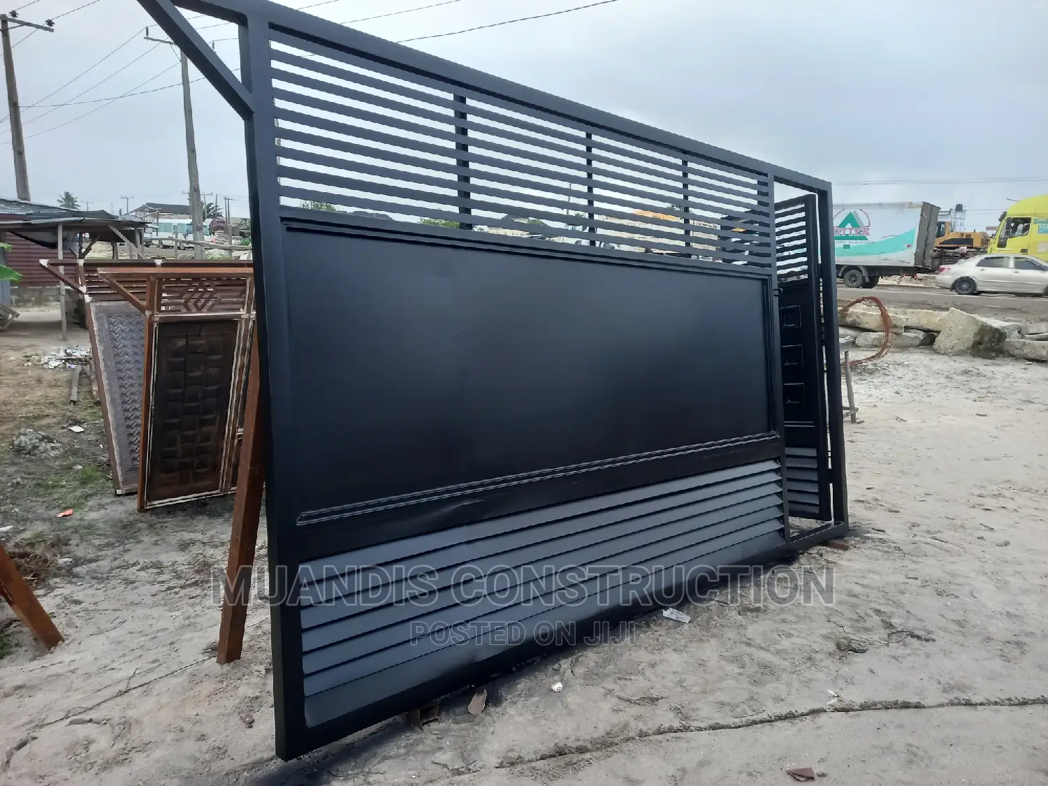 Matte Black Sliding Gates
