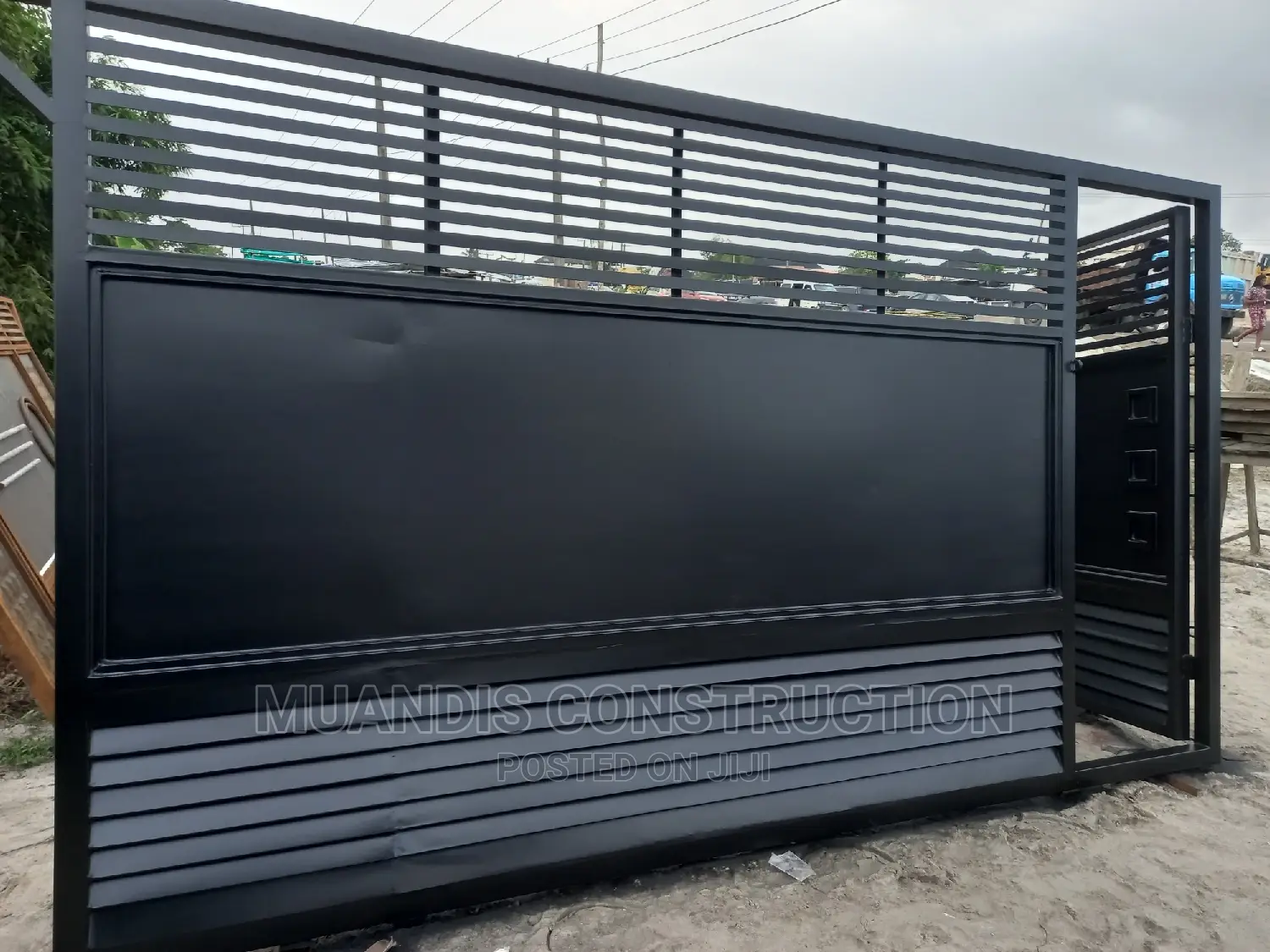 Matte Black Sliding Gates