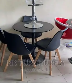 4 Wooden Leg  Chair Dinning Set
