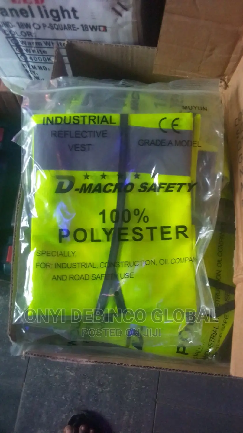 Industrial Reflective Safety Jacket 100% Polyester M, L & XL