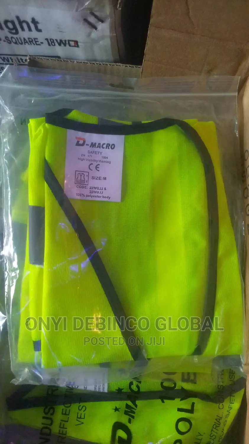 Industrial Reflective Safety Jacket 100% Polyester M, L & XL