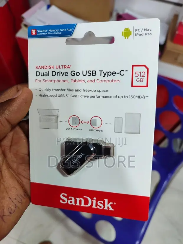 Sandisk Ultra Dual Drive Go Usb Type C 512gb OTG in Ikeja
