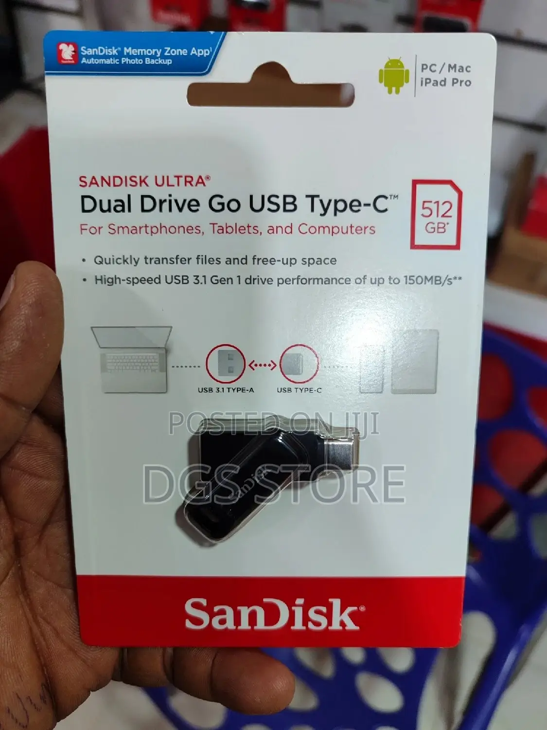 Sandisk Ultra Dual Drive Go Usb Type C 512gb Otg