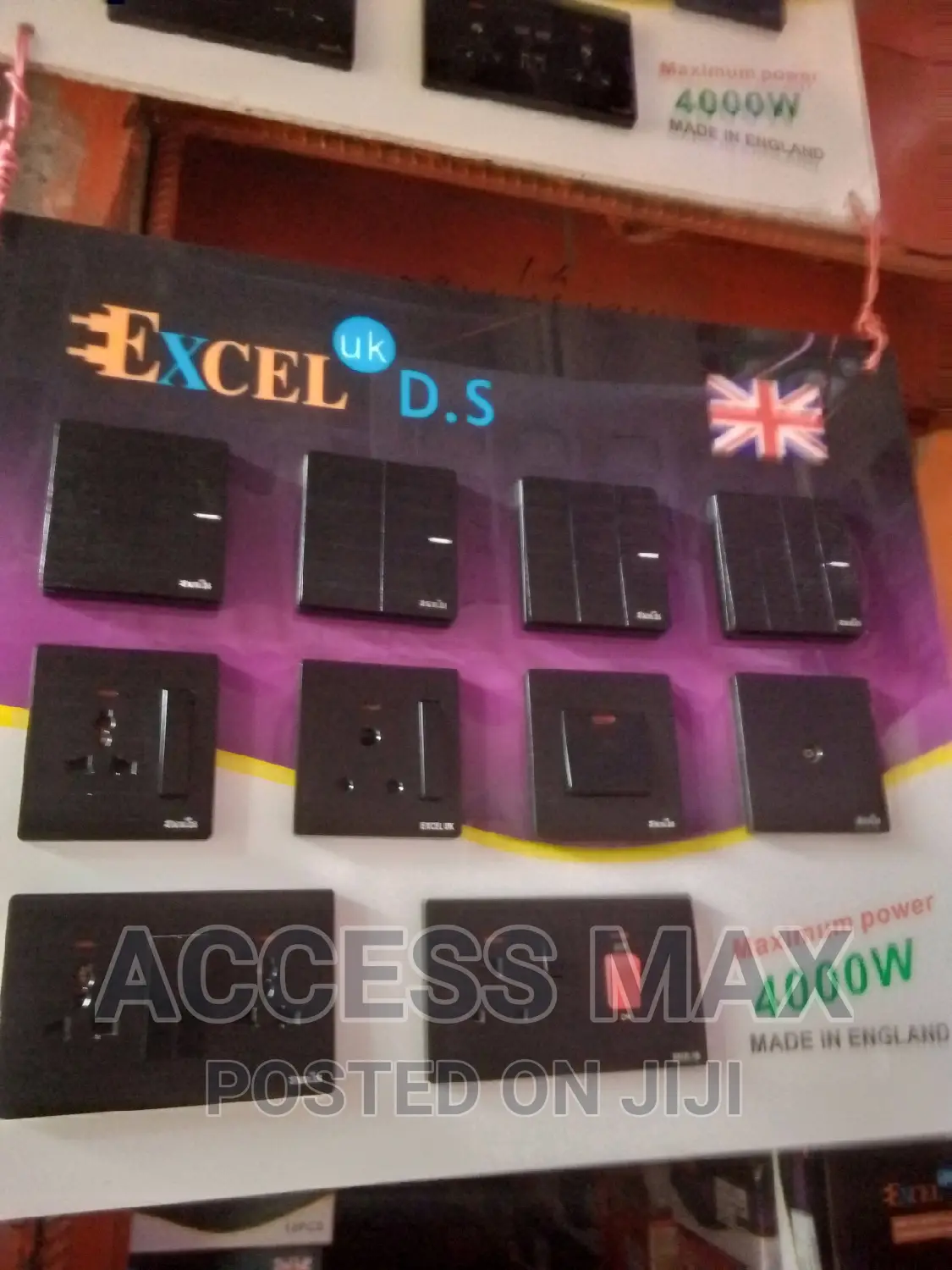 Black Switch Socket Black Body