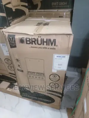 New in 4 Gas Burner Bruhm With Oven Bgc5540ib