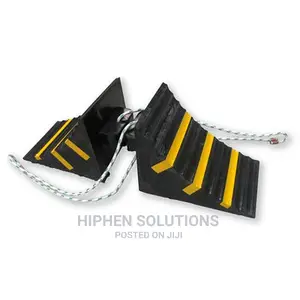Rubber Wheel Chocks - Wheel Stopper For Trucks - 2 Sets