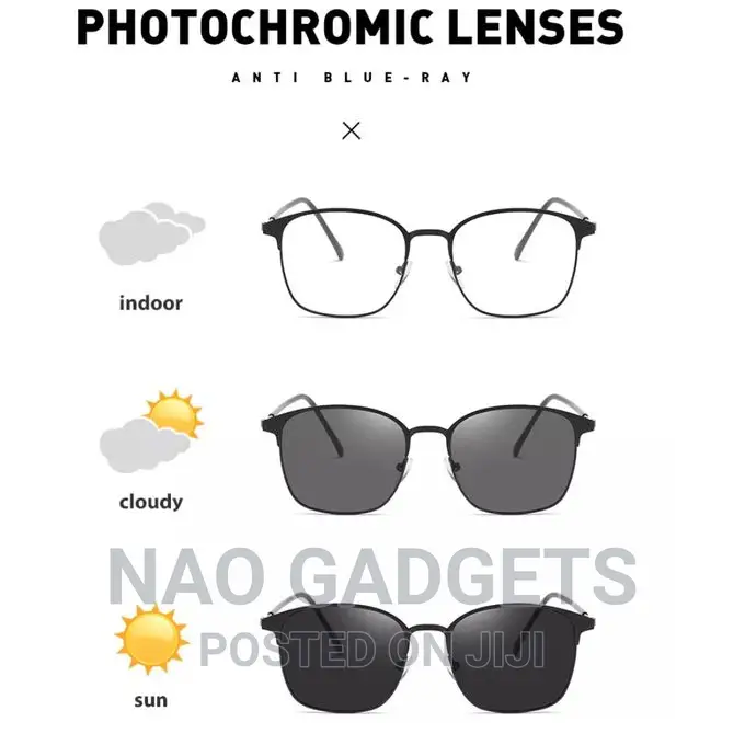Photochromic Color Changing Anti Blue Light Computer Glasses