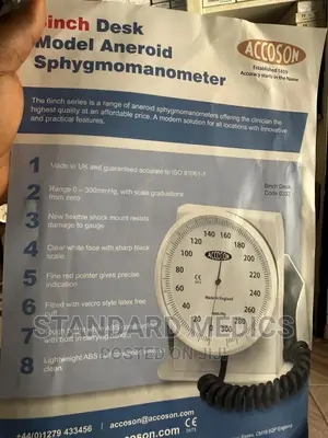 Accoson Sphygmomanometer 6 Inch Aneroid Desk Model