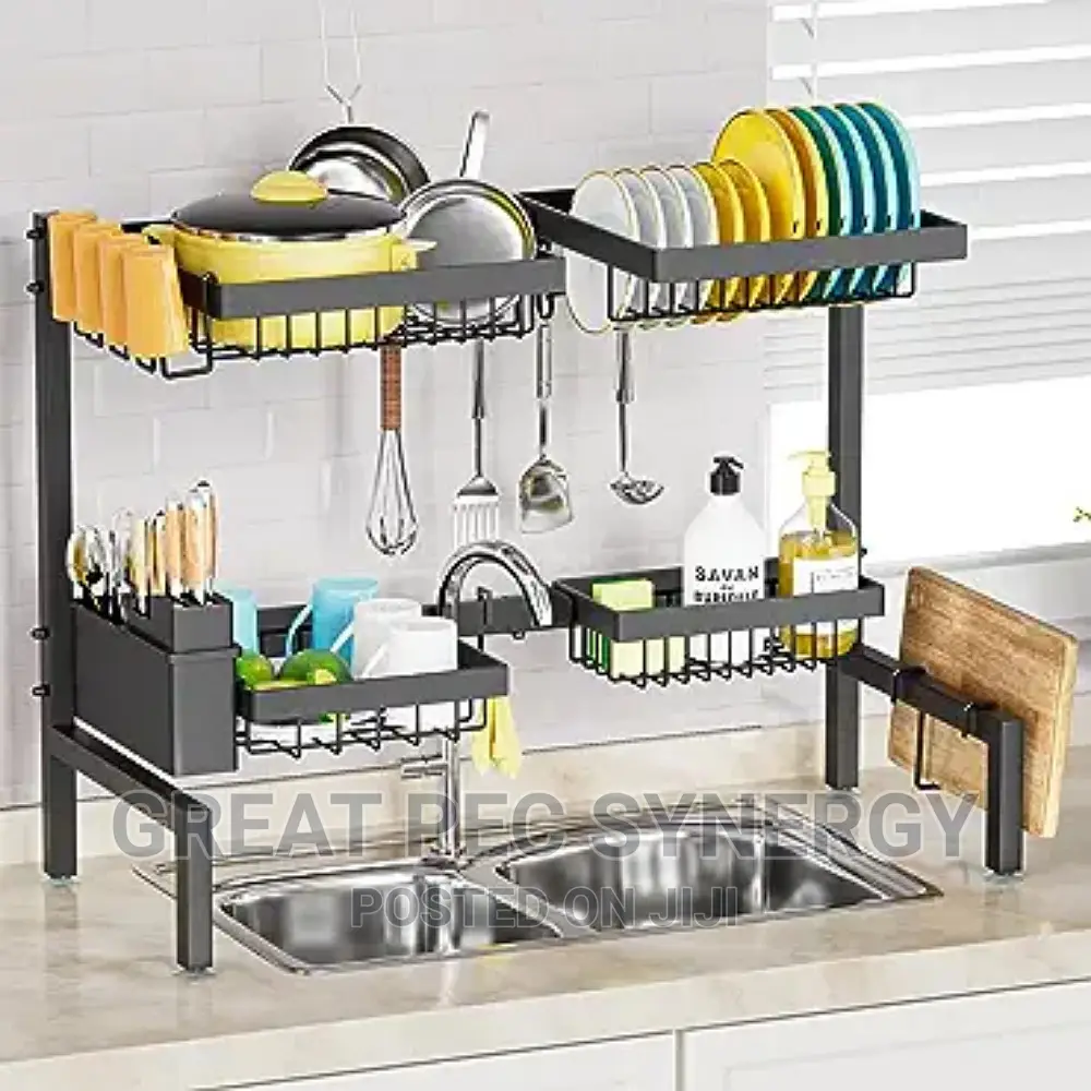 Over The Sink Dish Drainer - 2 Layers.