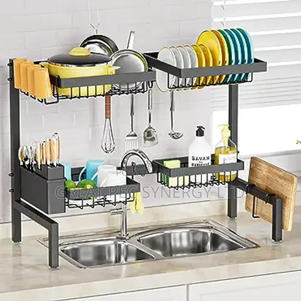 Over The Sink Dish Drainer - 2 Layers.