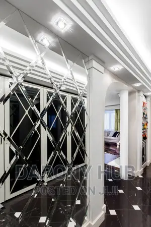 3D Beveled Mirror Wall Panel