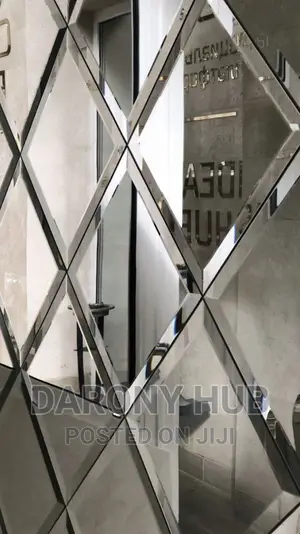 3D Beveled Mirror Wall Panel