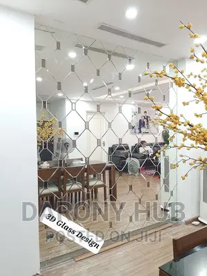 Silver and Bronze Decorative Wall Mirror Panels