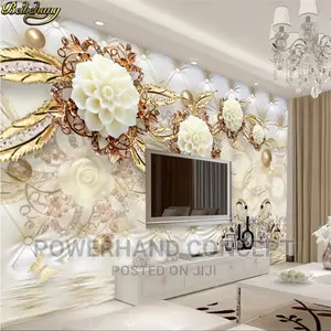 Custom Wallpaper Large Mural 3d Luxury White Flowers