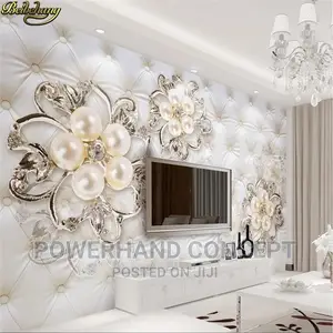 Custom Wallpaper Large Mural 3d Luxury White Flowers