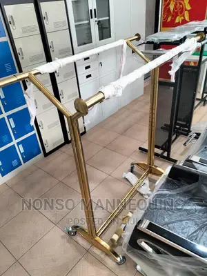 Gold Y Double Clothes Rack Available