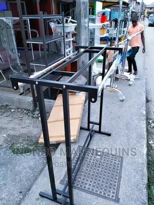Double Sided Black Thick Clothes Rack