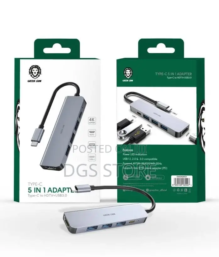 Green Lion 5in1 Type C Adapter