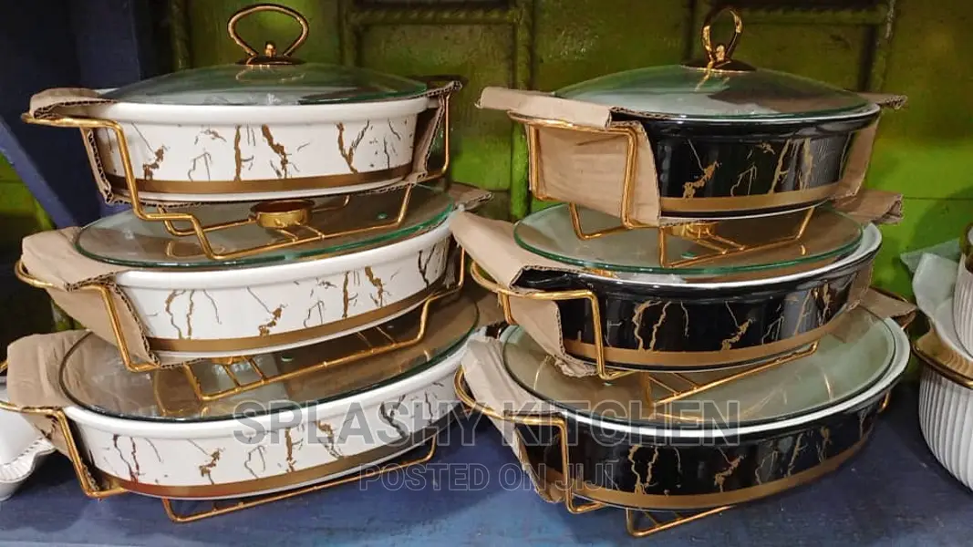 Premium Serving Dish Combo 3 in 1 Set Marble Design in Lagos Island (Eko) Kitchenware