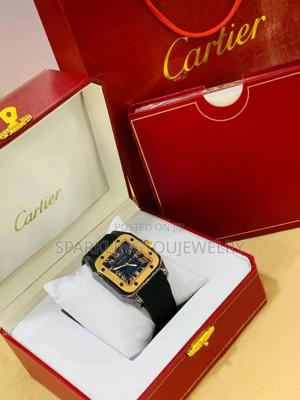 Cartier Watch With Rubber Strap
