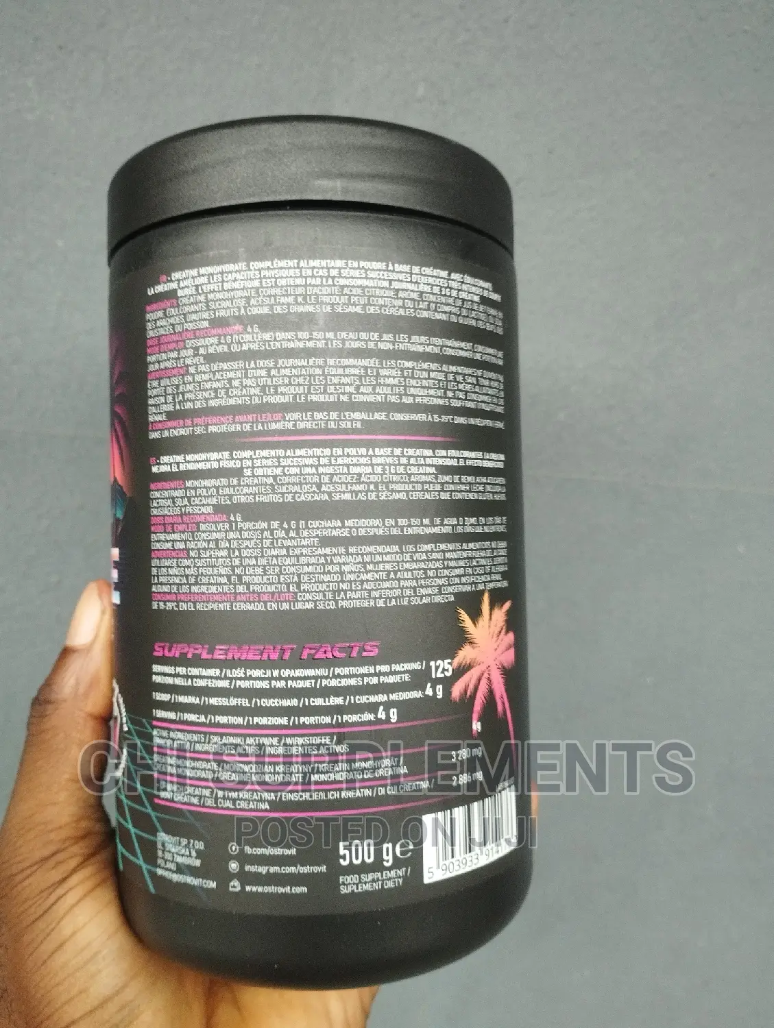 Ostrovit Creatine Monohydrate(125 Servings)