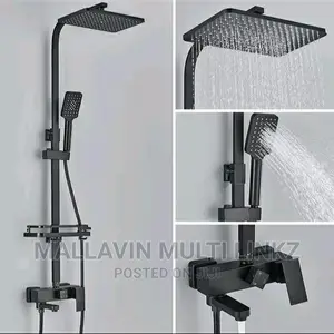 Black Bathroom Shower Sets With Shelf