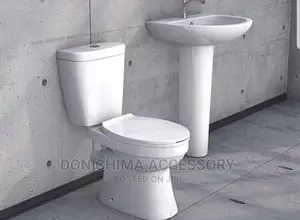 Quality Top Flush Water Closet and Wash Hand Basin.