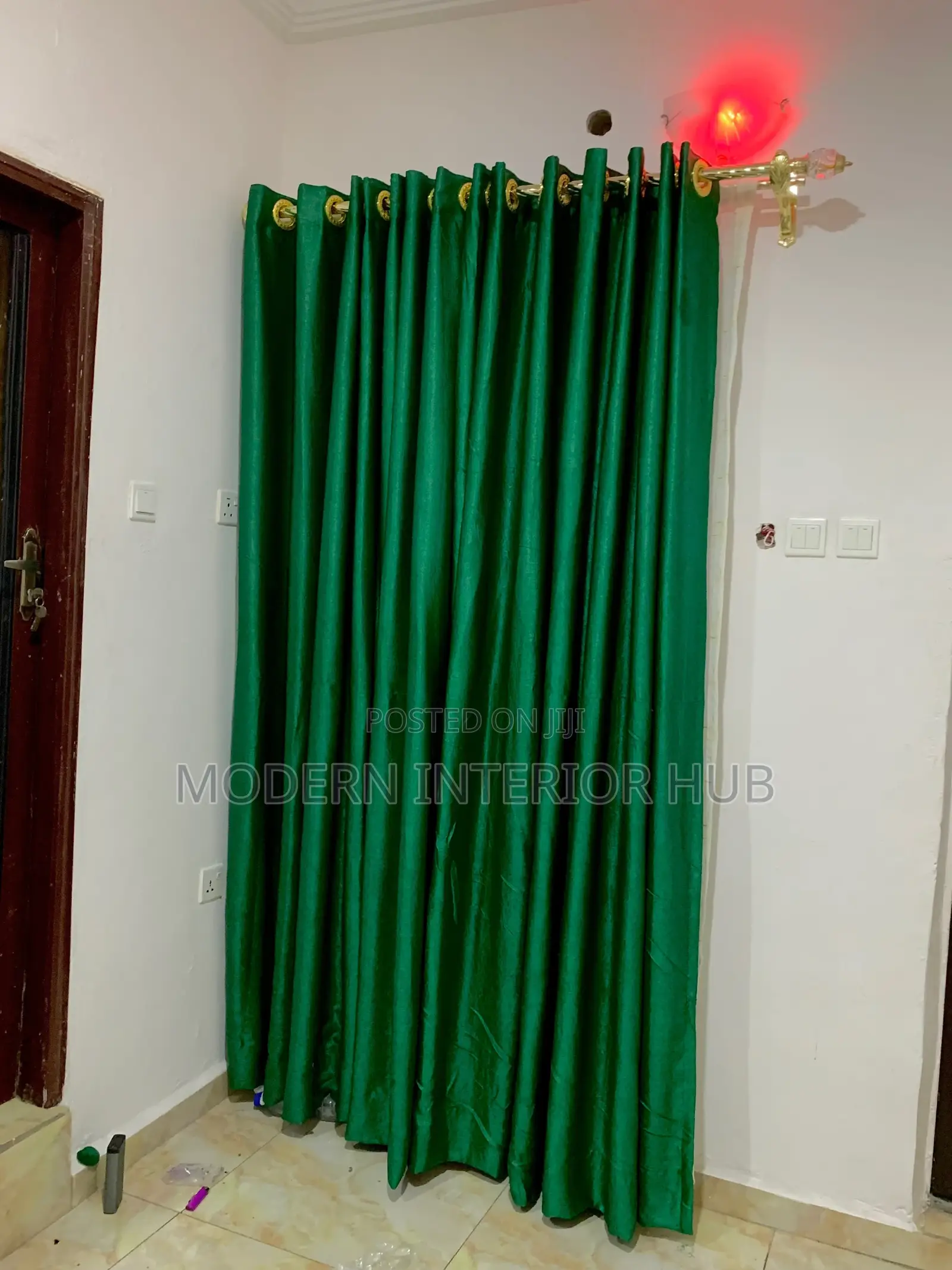 Green Plain Curtain