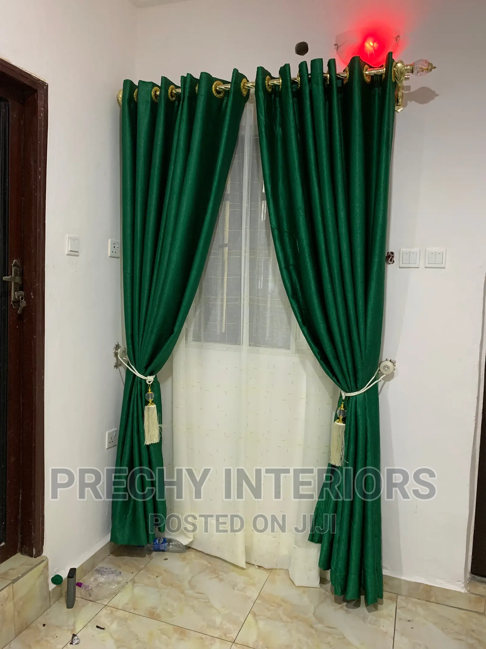 Green Plain Curtain