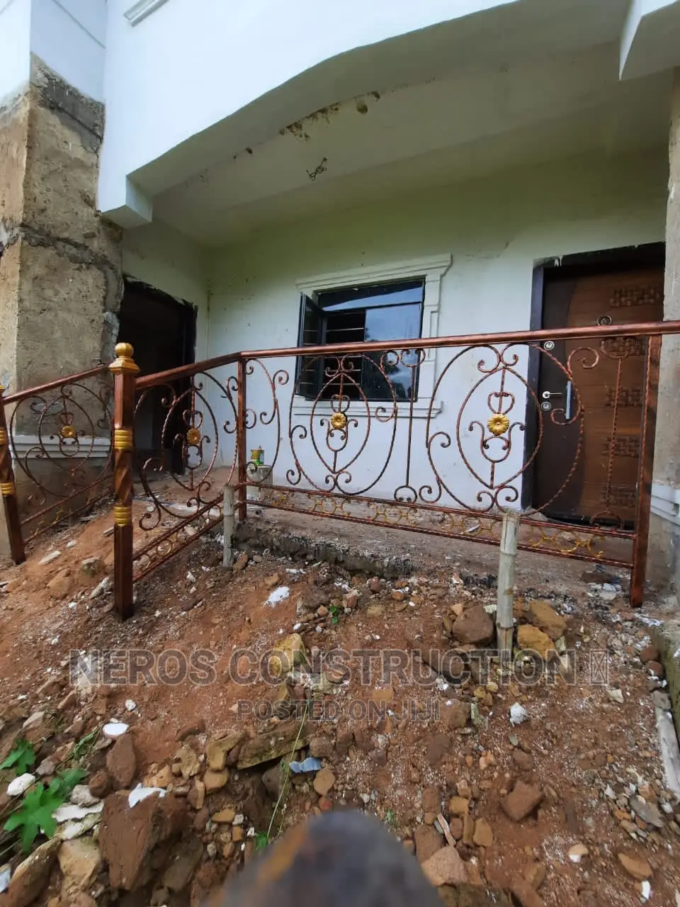 Curly Cumbi Flower Wrought Iron Rail