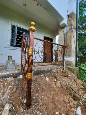 Curly Cumbi Flower Wrought Iron Rail