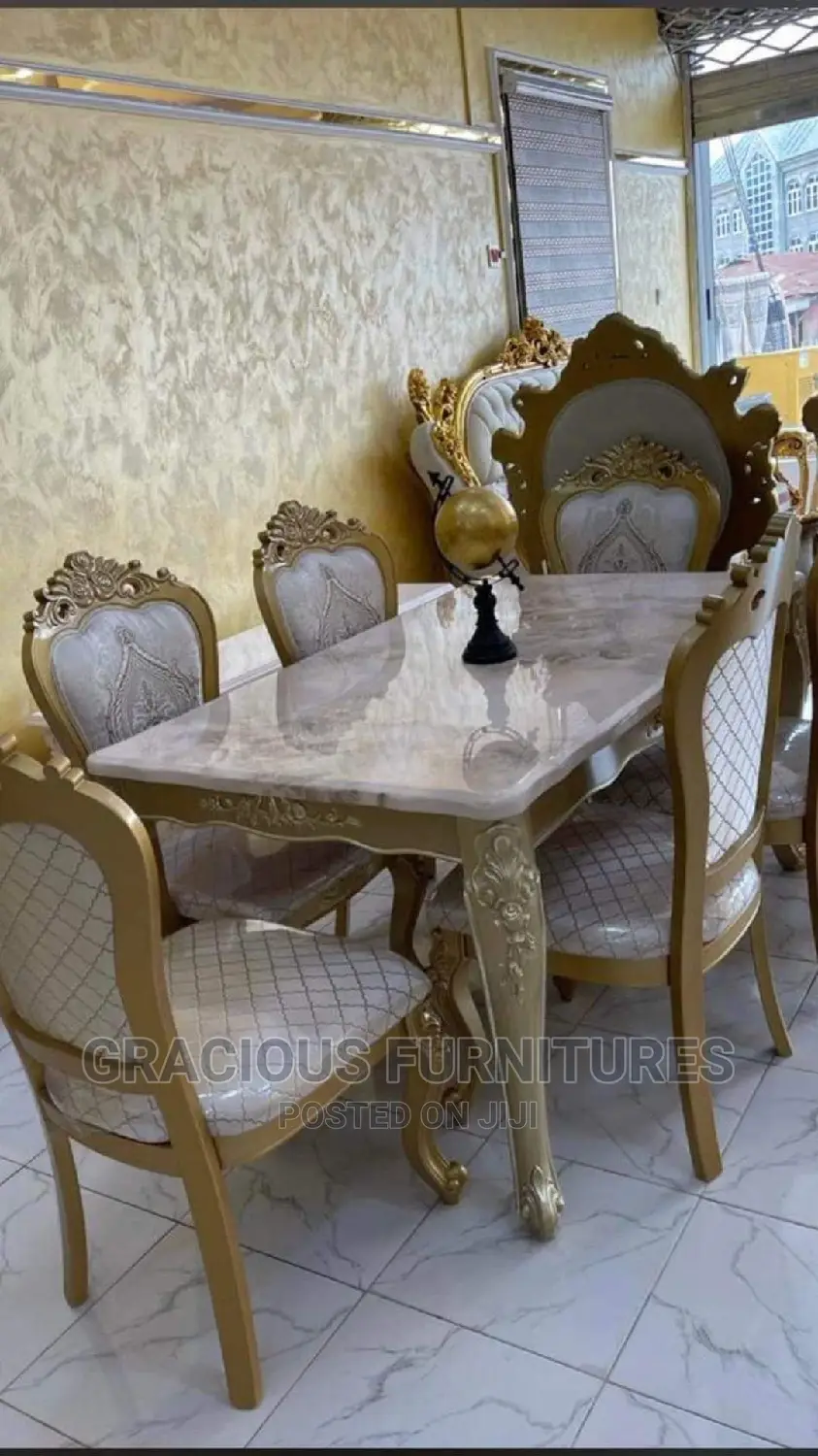 Golden Marble Royal Dining Set