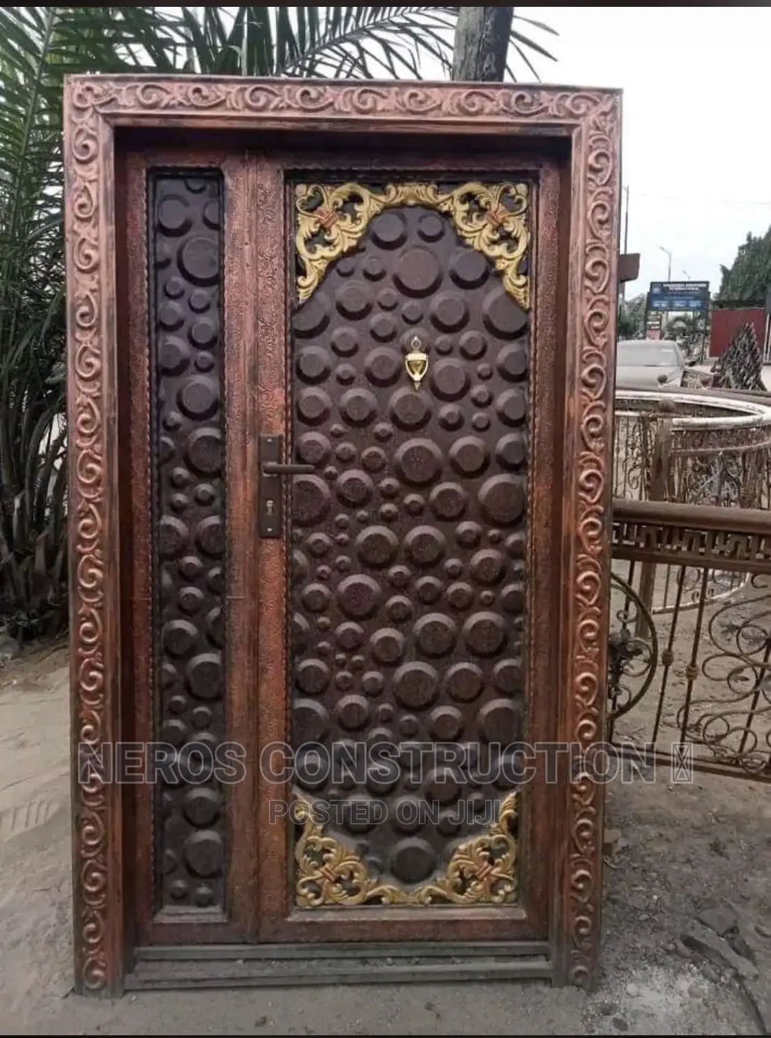 Wrought Iron Metal Door