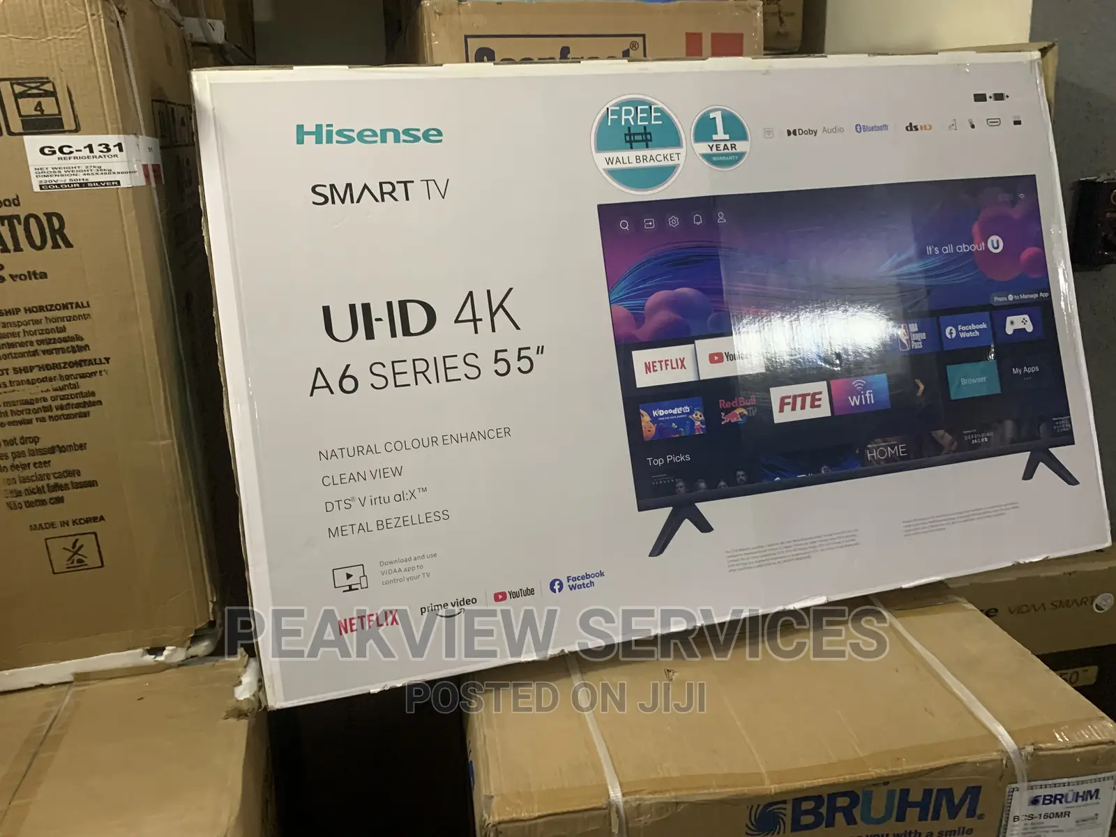 Hisense 55inches UHD TV Hisense Smart + Remote Control