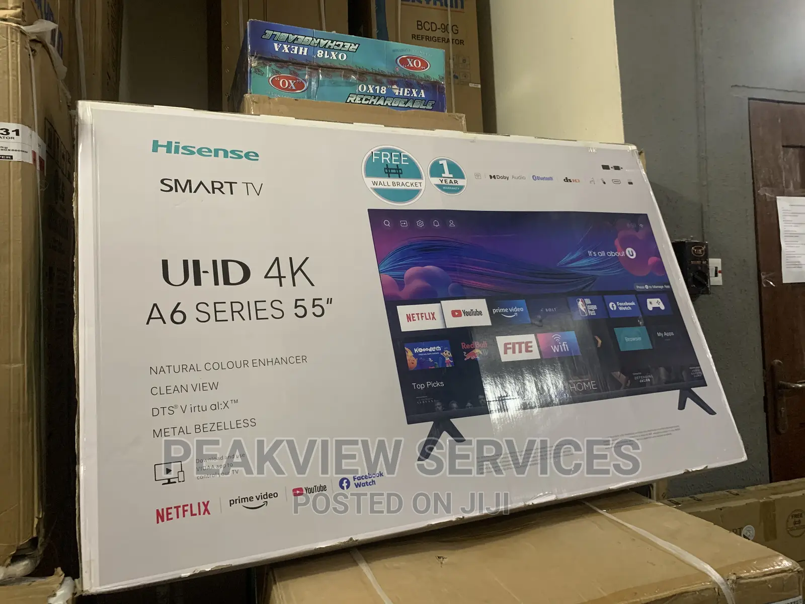 Hisense 55inches UHD TV Hisense Smart + Remote Control