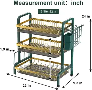 3 and 2 Tier Dish Drying Rack