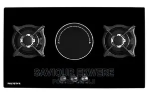 2 Burner + 1 Hot Plate in-Built Glass Table Top Gas Hob