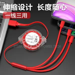 One-to-Three Retractable Charging Cable