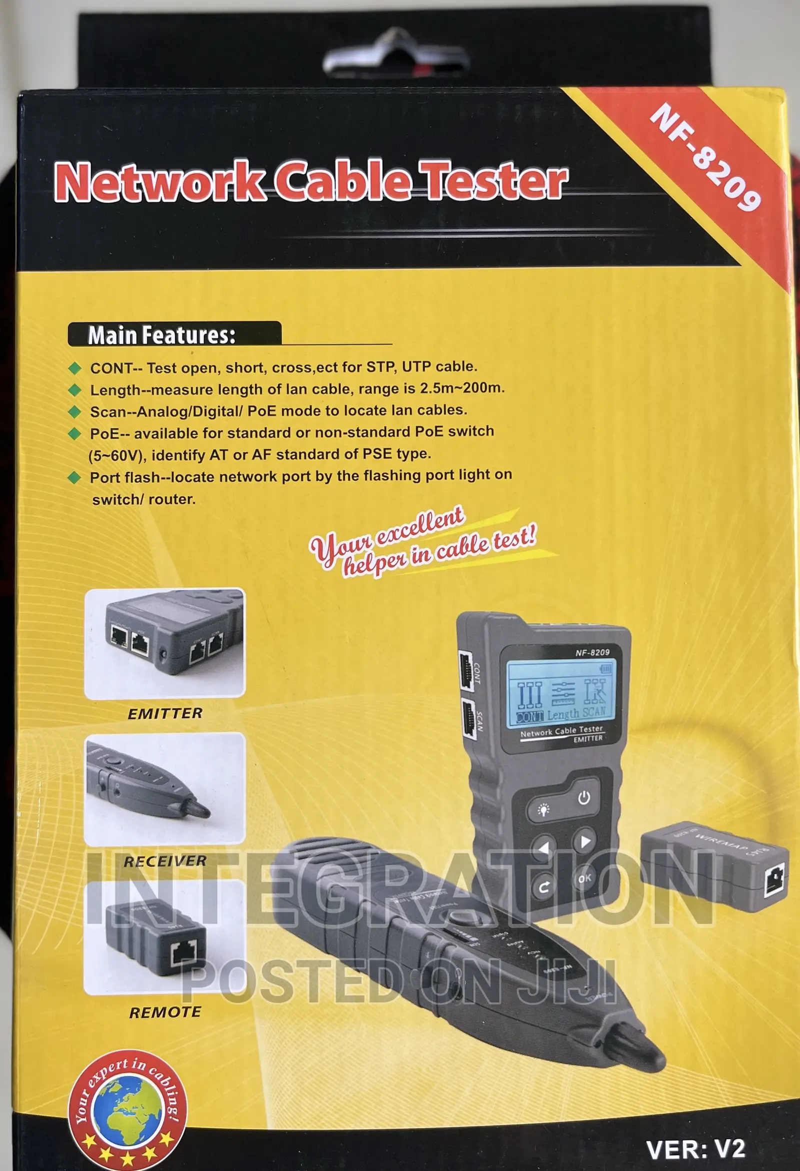 Noyafa Nf-8209 Network Lan Cable Tester Digital