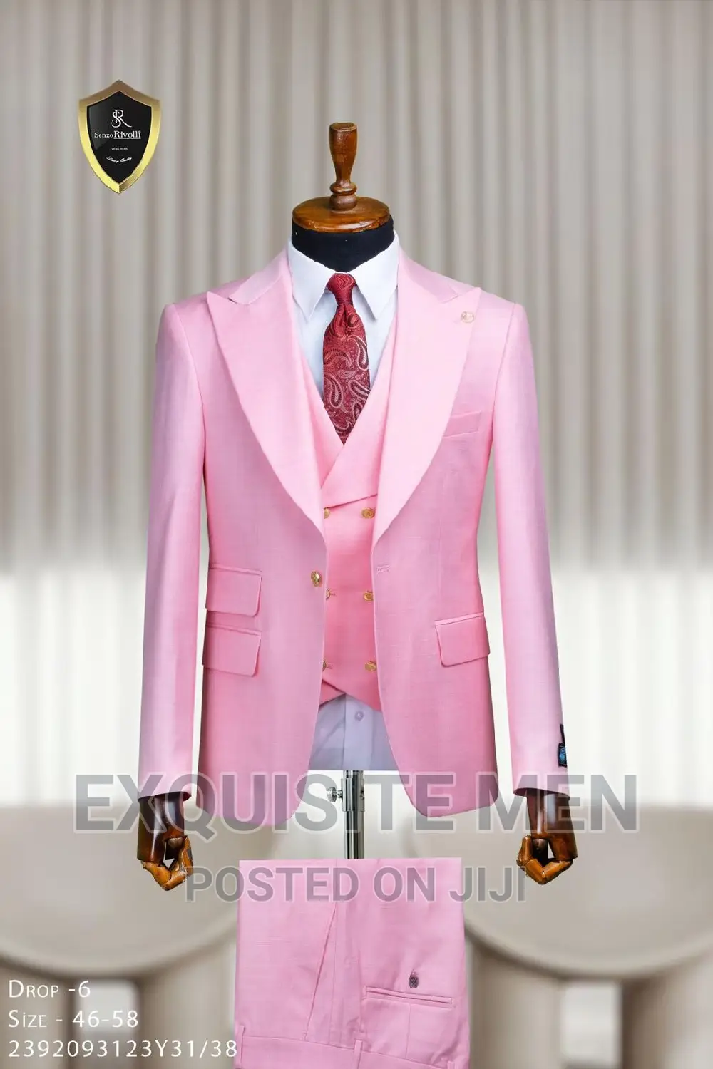 Senzo Rivolli Turkish Bespoke Italian Style Men's Suit