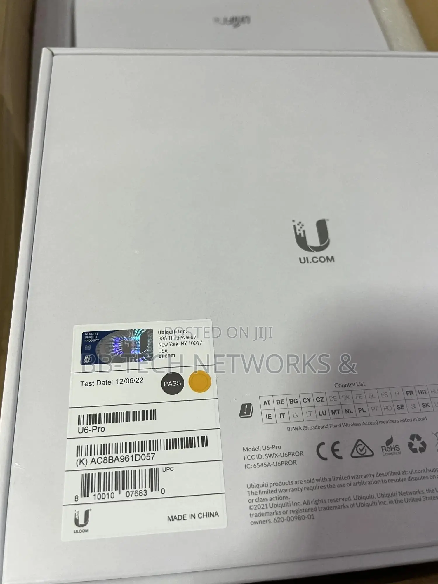 Ubiquiti Unifi 6 Pro Access Point Us Model (U6-Pro-Us)
