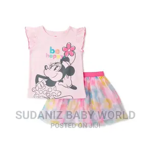 Minnie Mouse Baby and Toddler Girl Short Sleeve Top Skirt