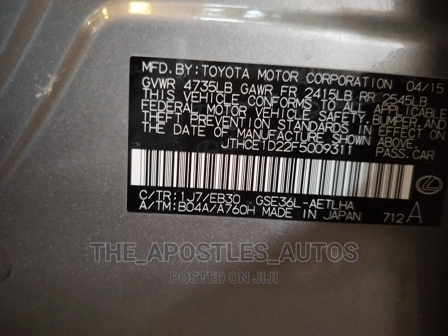 Lexus IS 350 AWD 2015 Silver