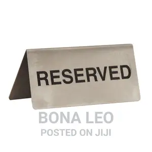 Silver/Gold Reserved Signs