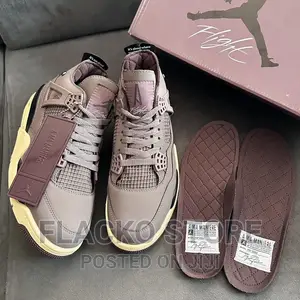 Original Air Jordan 4 Retro X a Ma Maniére Violet Sneakers