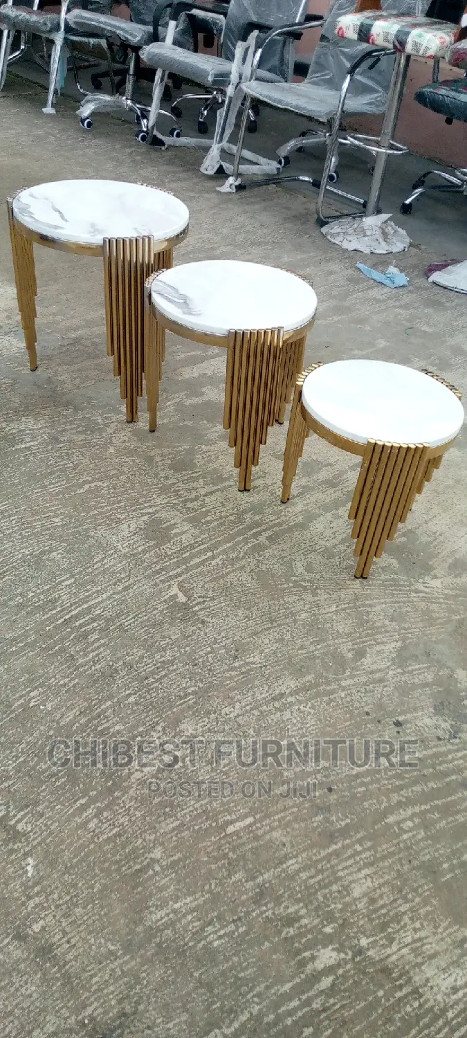 Marble Center Table With Side Tables