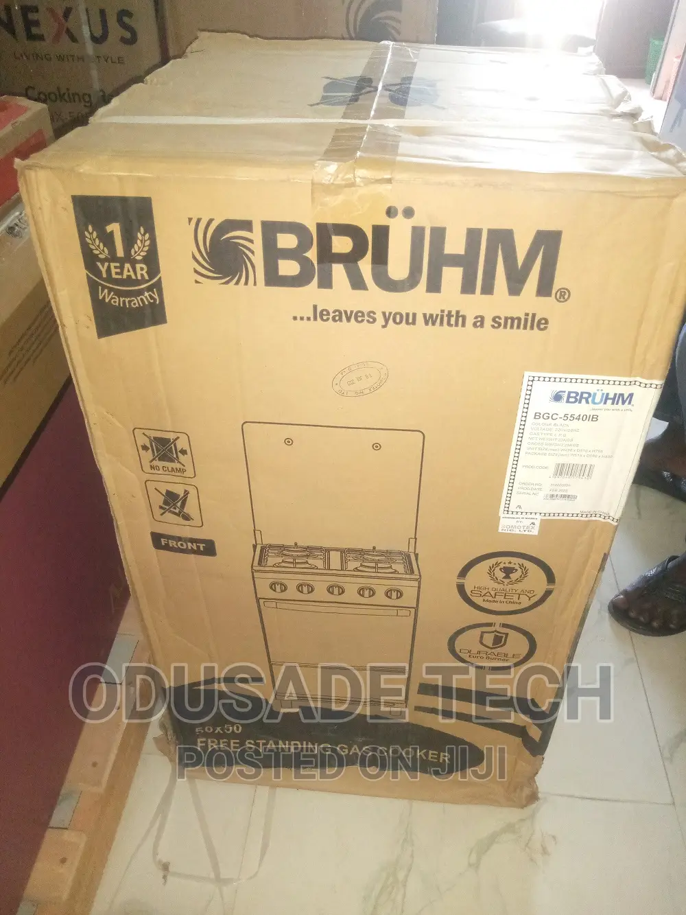 4+0 Bruhm Gas Cooker