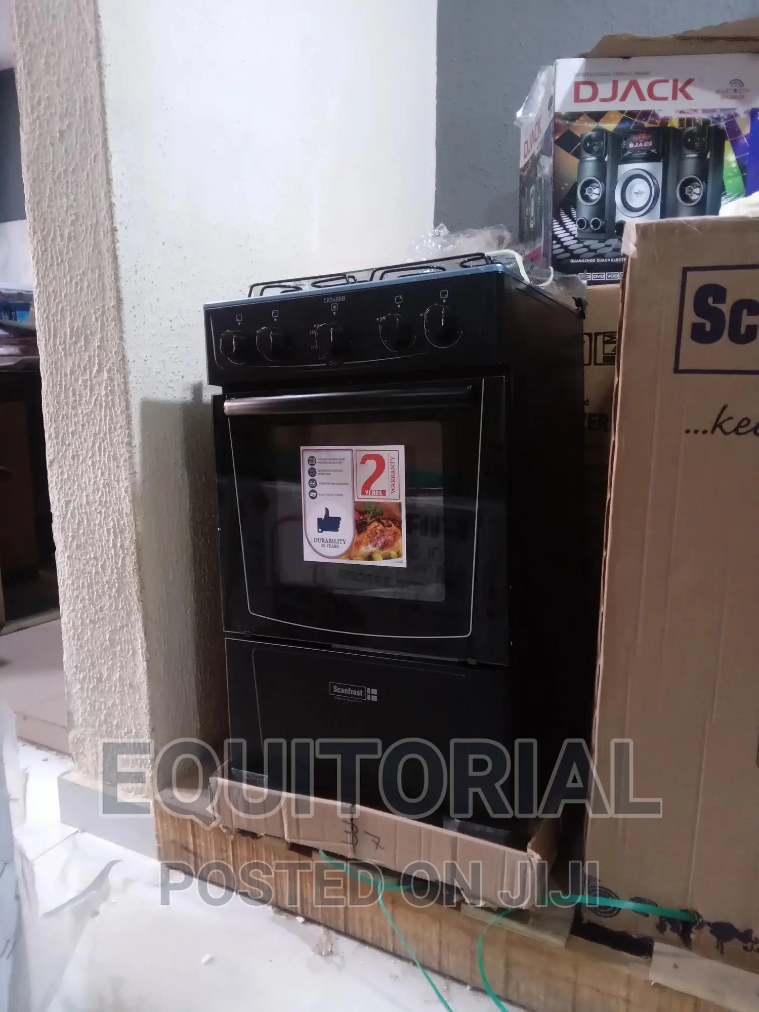 Original Standing 4 Burner Gas Cooker-Scanfrost