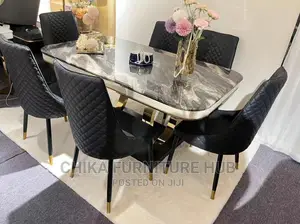 Quality Set of Marble Dinning by 6 Seaters