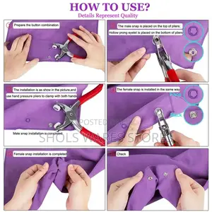 Snap Fastener Button Kit